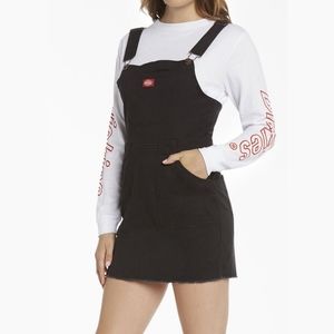 Dickies Overalls Dress Skirt Black Large Rare